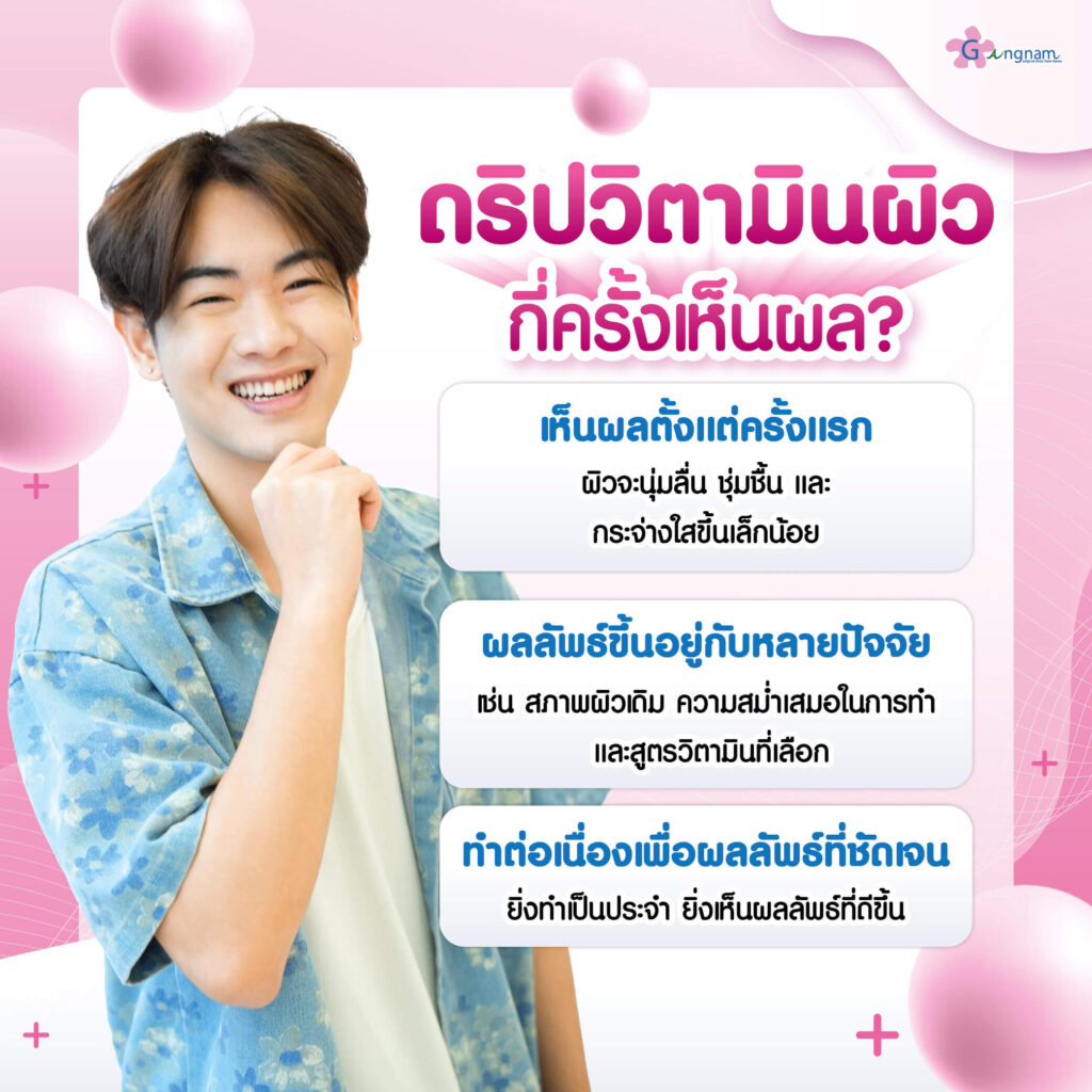 ดริปวิตามินผิว กี่ครั้งถึงเห็นผล