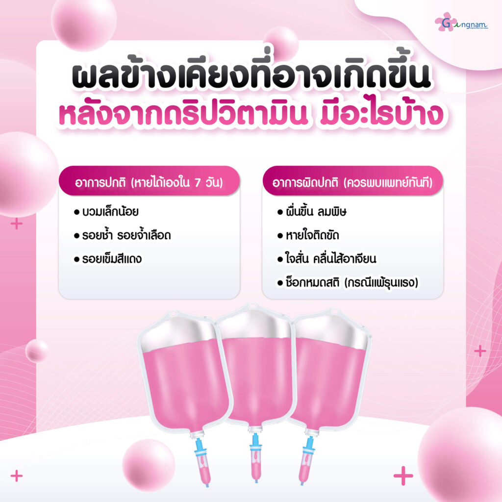 ดริปวิตามินผิว ผลข้างเคียงที่ควรรู้
