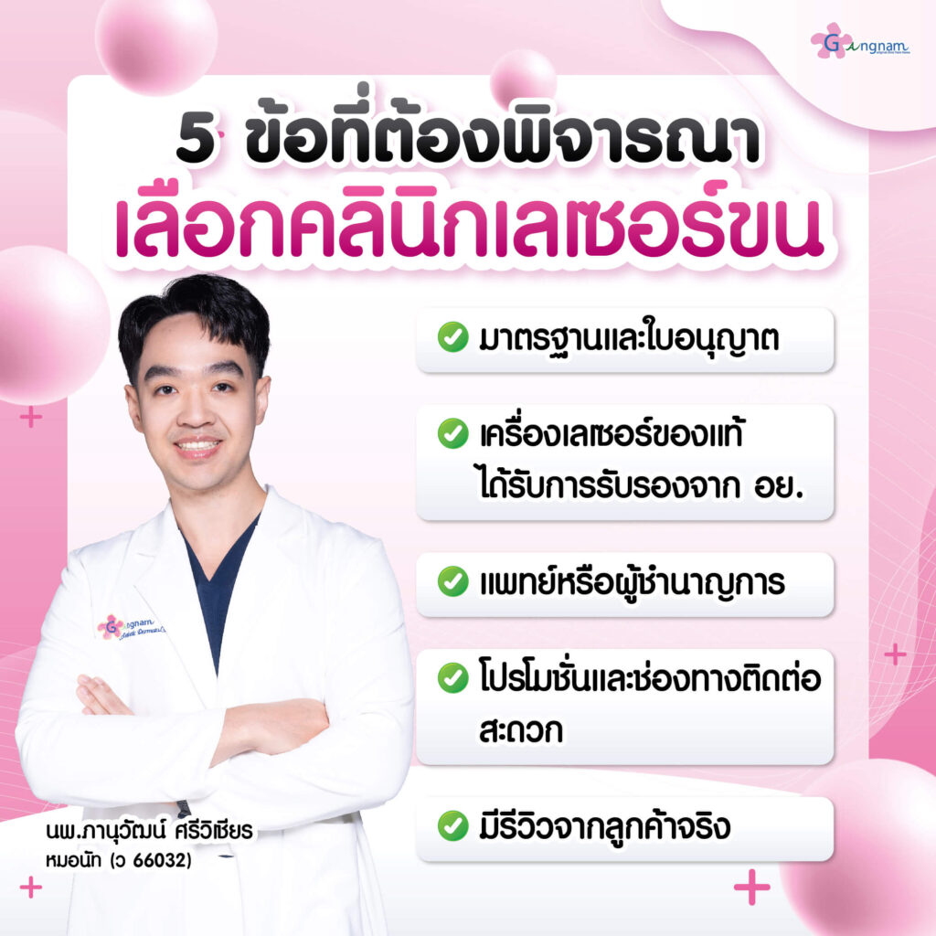 เลเซอร์ขน กับคลินิก ที่ไหนดี